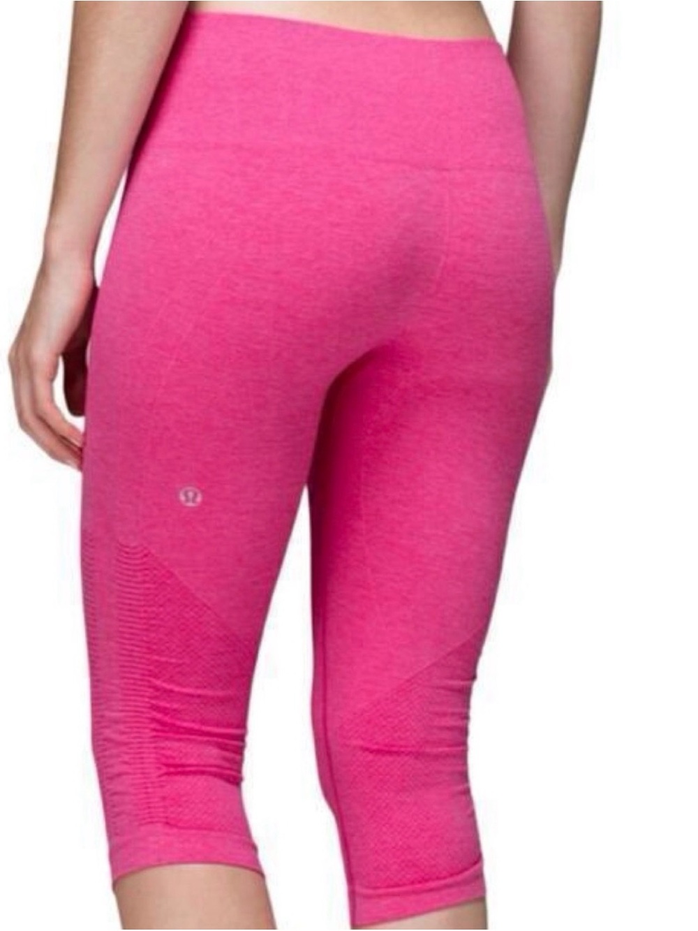 lululemon athletica In The Flow Hot Pink Seamless Crop Capris